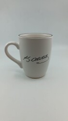 ATATÜRK İMZA-KAMPANYALI KUPA - OVAL KREM - 