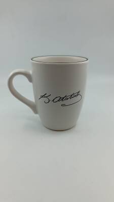 ATATÜRK İMZA-KAMPANYALI KUPA - OVAL KREM - 1