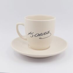 ATATÜRK İMZA-KLASİK TÜRK KAHVESİ FİNCANI - TRANSPARAN - 