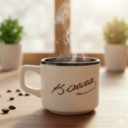 ATATÜRK İMZA - VENUS KUPA - SİYAH İÇ - 