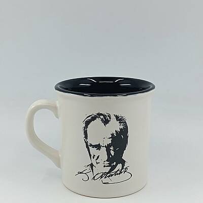 ATATÜRK PORTRE-İDA KUPA - TRANSPARAN SAP TRANSPARAN GÖVDE SİYAH İÇ - 1