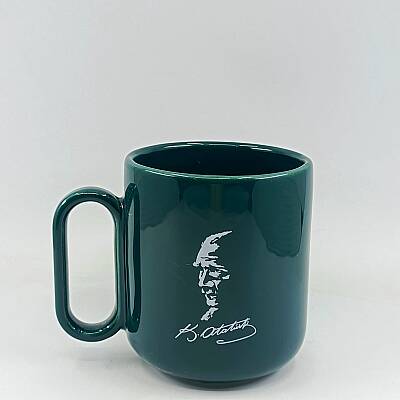 ATATÜRK PORTRE-KAMPANYALI KUPA - YEŞİL SAP YEŞİL GÖVDE ARYA KUPA - 1