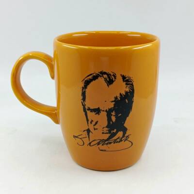 ATATÜRK PORTRE-OVAL KUPA - SARI SAP SARI GÖVDE SARI İÇ - 1