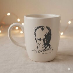 ATATÜRK PORTRE - OVAL KUPA - TRANSPARAN SAP - 