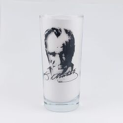 ATATÜRK PORTRE-RAKI BARDAĞI - ŞEFFAF - 
