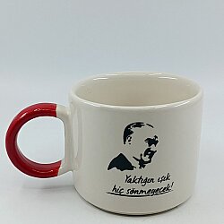 ATATÜRK YAKTIĞIN IŞIK-D KUPA - KIRMIZI SAP - 