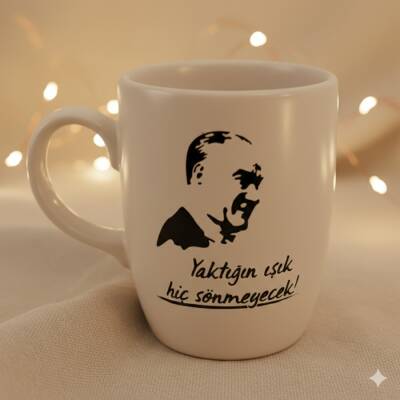ATATÜRK YAKTIĞIN IŞIK - OVAL KUPA - TRANSPARAN SAP - 1