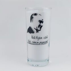 ATATÜRK YAKTIĞIN IŞIK-RAKI BARDAĞI - ŞEFFAF - 