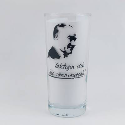 ATATÜRK YAKTIĞIN IŞIK-RAKI BARDAĞI - ŞEFFAF - 1