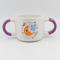 AY UZAY & GÜNEŞ UZAY-ÇOCUK KUPA - PEMBE SAP - 