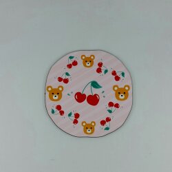 AYI KİRAZ-AHŞAP BARDAK ALTLIĞI - TEKLİ - 