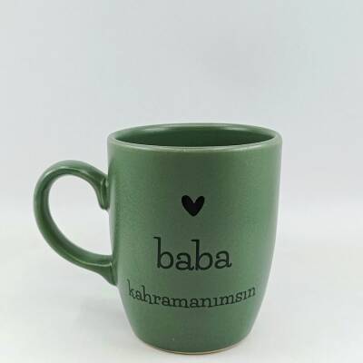 BABA KAHRAMANIMSIN-OVAL KUPA - YEŞİL SAP YEŞİL GÖVDE YEŞİL İÇ - 1