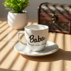 BABA-KLASİK TÜRK KAHVESİ FİNCANI - TRANSPARAN - 