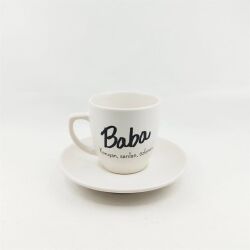 BABA-KLASİK TÜRK KAHVESİ FİNCANI - TRANSPARAN - 