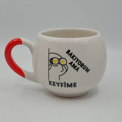 BAKIYORUM AMA KEYFİME QUBY-BALON KUPA - KIRMIZI SAP - 1