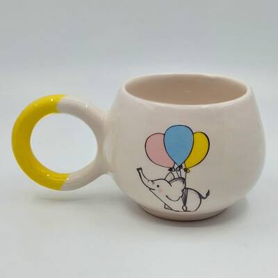 BALONLU FİL - BALONCUK KUPA - SARI SAP - 1