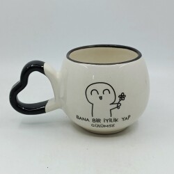 BANA BİR İYİLİK YAP-AMOUR KUPA - SİYAH SAP SİYAH TURNET - 