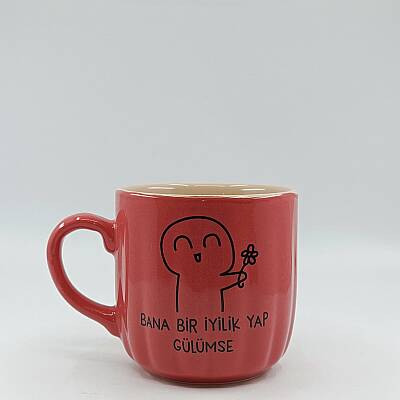 BANA BİR İYİLİK YAP-AURA KUPA - PEMBE GÖVDE PEMBE SAP - 1