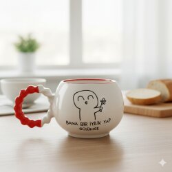 BANA BİR İYİLİK YAP-BALONCUK KUPA - TURUNCU SAP - 