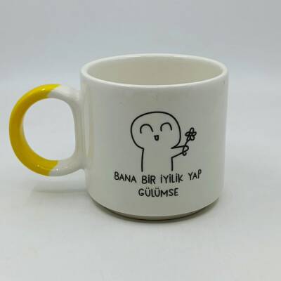 BANA BİR İYİLİK YAP-D KUPA - SARI SAP - 1