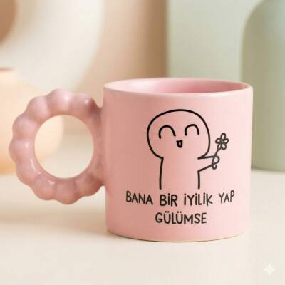 BANA BİR İYİLİK YAP-PRENSES KUPA - PEMBE GÖVDE PEMBE SAP - 1