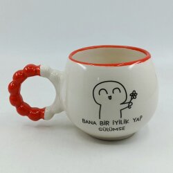 BANA BİR İYİLİK YAP-PUF KUPA - TURUNCU SAP TURUNCU TURNET - 