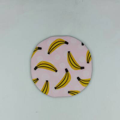 BANANA PATTERN-AHŞAP BARDAK ALTLIĞI - TEKLİ - 1