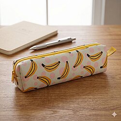 BANANA PATTERN-DERİ KALEM KUTU - TEKLİ - 