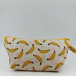 BANANA PATTERN-MAKYAJ ÇANTASI - TEKLİ - 