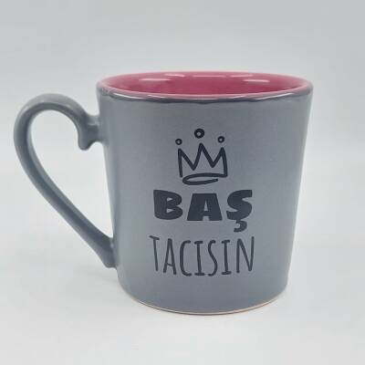 BAŞ TACISIN-İDA KUPA - GRİ SAP GRİ GÖVDE PEMBE İÇ - 1