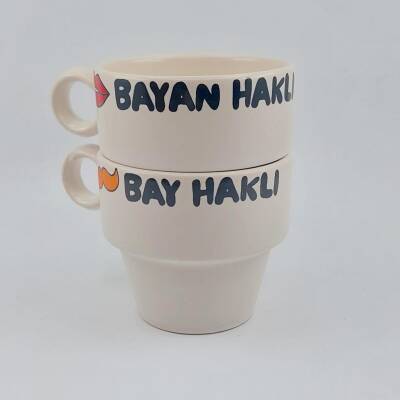 BAY HAKLI & BAYAN HAKLI-İKİLİ ESPRESSO BARDAĞI - TRANSPARAN - 1