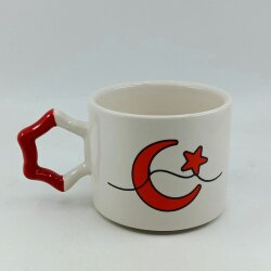 BAYRAK-YILDIZ KUPA - KIRMIZI SAP - 