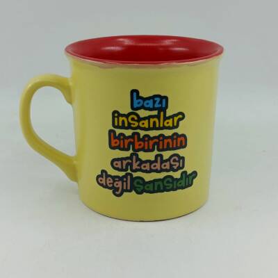 BAZI İNSANLAR BİRBİRİNİN-İDA KUPA - SARI SAP SARI GÖVDE KIRMIZI İÇ - 1