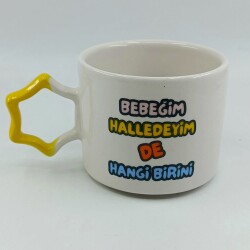 BEBEĞİM HALLEDEYİM DE-YILDIZ KUPA - SARI SAP - 