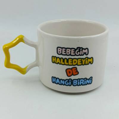 BEBEĞİM HALLEDEYİM DE-YILDIZ KUPA - SARI SAP - 1