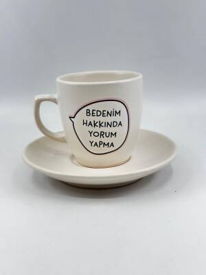 BEDENİM HAKKINDA YORUM YAPMA-KLASİK TÜRK KAHVESİ FİNCANI - TRANSPARAN GÖVDE - 1