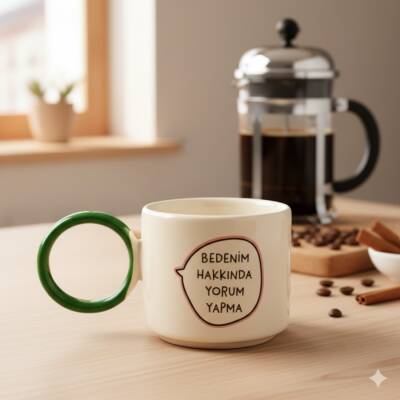 BEDENİM HAKKINDA YORUM YAPMA-O KUPA - YEŞİL SAP - 1