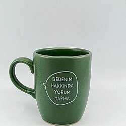 BEDENİM HAKKINDA YORUM YAPMA-OVAL KUPA - YEŞİL SAP YEŞİL GÖVDE YEŞİL İÇ - 