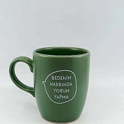 BEDENİM HAKKINDA YORUM YAPMA-OVAL KUPA - YEŞİL SAP YEŞİL GÖVDE YEŞİL İÇ - 1