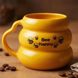 BEE HAPPY UÇAN ARILAR-KOVAN KUPA - SARI SAP SARI GÖVDE - 