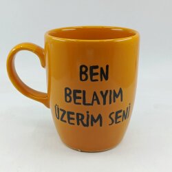 BEN BELAYIM SENİ ÜZERİM-OVAL KUPA - SARI SAP SARI GÖVDE SARI İÇ - 