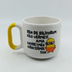 BEN DE BİLİYORUM KİLO - ARYA ÇAY FİNCANI - SARI SAP - 