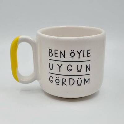 BEN ÖYLE UYGUN GÖRDÜM-ARYA ÇAY FİNCANI - SARI SAP - 1