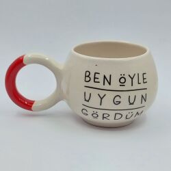 BEN ÖYLE UYGUN GÖRDÜM-BALONCUK KUPA - KIRMIZI SAP - 