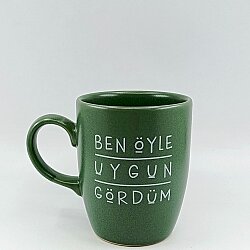 BEN ÖYLE UYGUN GÖRDÜM-OVAL KUPA - YEŞİL SAP YEŞİL GÖVDE YEŞİL İÇ - 