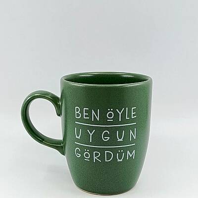 BEN ÖYLE UYGUN GÖRDÜM-OVAL KUPA - YEŞİL SAP YEŞİL GÖVDE YEŞİL İÇ - 1