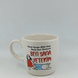 BEN SANA YETERİM-BODUR KUPA - TRANSPARAN - 
