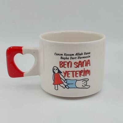 BEN SANA YETERİM-KALP KUPA - KIRMIZI SAP - 1