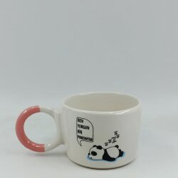 BEN YORGUN BİR PANDAYIM-DÜĞÜM KUPA - PEMBE SAP - 