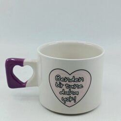 BENDEN BİR TANE DAHA YOK!-KALP KUPA - MOR SAP - 